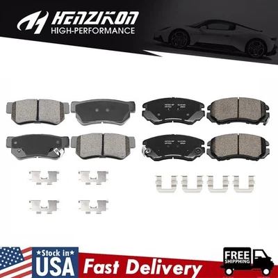 Pastilhas de freio dianteiras e traseiras de cerâmica para Elantra Sonata Tucson Optima Sportage novas EUA - Imagem 1 de 4