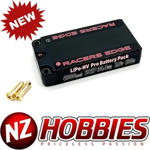 RACER EDGE RCEPROLP40002S130 4000mAh 2S 7.6V 130C LCG Shorty Hard Case Lipo - Picture 1 of 2