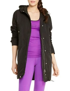 NEW LAUREN  RALPH LAUREN BLACK ZIP FRONT HOODED ANORAK COAT JACKET  SIZE L $298 - Picture 1 of 5