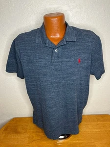 Polo Para Hombre de Ralph Lauren Calce Clásico S/S Polo/Camisa de Golf Grande L Azul | Algodón - Imagen 1 de 5
