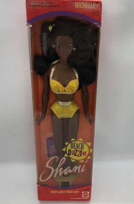 Mattel Beach Dazzle Shani Michelle #5775 1991 amiga afroamericana de Barbie Foto 1 de 4
