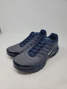 Nike Men’s Air Max Plus Dark Grey Navy Blue Shoes Sneakers Size 12 Pre Owned - Picture 1 of 12