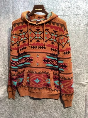 Suéter con capucha para mujer American Eagle pequeño multicolor azteca o tribal Foto 1 de 4