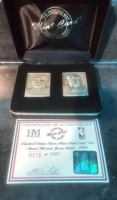 РЕДКИЕ 215/1000 ОГРАНИЧЕННАЯ СЕРИЯ СЕРЕБРЯНЫЕ МОНЕТЫ МОНЕТНОГО ДВОРА JASON KIDDGRANT HILL HIGHLAND - Изображение 1 из 4