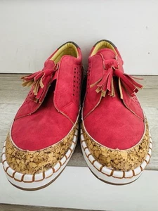 Größe 9,5-10 rosa bequeme Slipper, Korkakzent - Bild 1 von 6