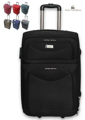 - SENZA MARCA/GENERICO - ORMI Valigia PICCOLA MEDIA GRANDE Trolley ESPANDIBILE IN POLIESTERE BAGAGLIO A MANO