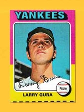 1975 Topps Mini Larry Gura New York Yankees #557 (KCR)