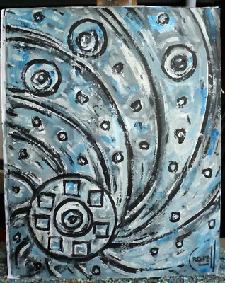 Panel de tarjetas de pintura al óleo FAR, LEJAN AWAY 8x10 NUEVO arte original firmado Crowell Foto 1 de 4