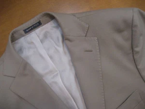 Arnold Brant MADE IN ITALY Khaki Stretch 2-Button Mens Sport Coat Size 40R EUC - Picture 1 of 4