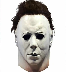 Michael Myers Mask Halloween Full Head Scary Horror Murderer Cosplay-Adult Size - Picture 1 of 5