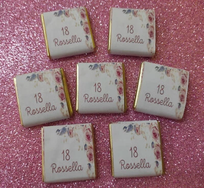 50 Cioccolatini personalizzati 18 anni, segnaposto, chiudifesta, gadget, eventi - Immagine 1 di 4