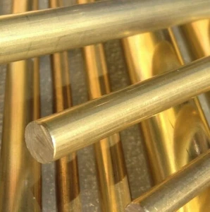 Brass SOLID Round Bar Rod Size 7.94MM x 300MM C385 Grade, 5/16 inch, Rivets Pins - Picture 1 of 4