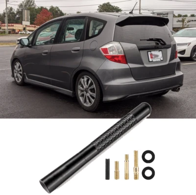 Kit Radio Exterior Antena Coche 4.7" Negro + Tornillo Para Honda Fit 2007-2013 Foto 1 de 4