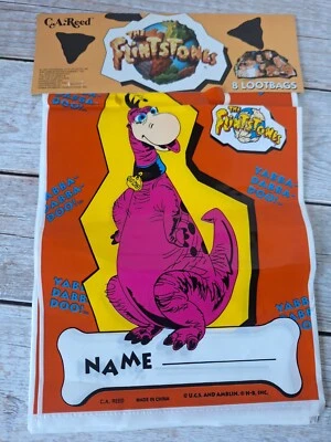 Bolsas de fiesta de botín vintage The Flintstones C.A.REED años 90 Universal Studios 20 quilates #A Foto 1 de 4
