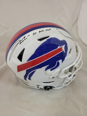 JOSH ALLEN FIRMADO BUFFALO BILLS SPEEDFLEX CASCO AUTÉNTICO CON "MVP" BECKETT QR Foto 1 de 4