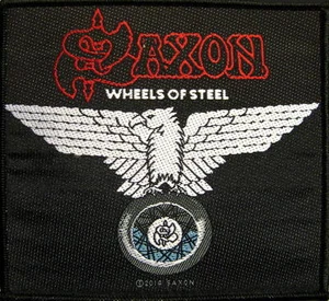 SAXON PATCH AUFNÄHER # 10 WHEELS OF STEEL 10x9cm FLICKEN ABZEICHEN - Picture 1 of 1