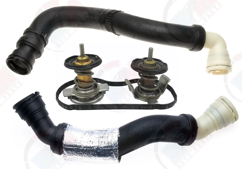 Juego de termostatos y mangueras de radiador Ford Powerstroke 2008-2010 6,4 L diésel actualizado Foto 1 de 1