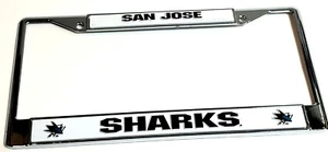 San Jose Sharks NHL Chrome Metal Laser Cut License Plate Frame Great Gift  - Picture 1 of 4