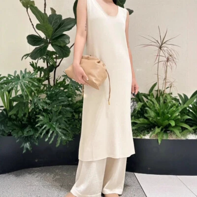 Женщин ряд весна и лето шелк шерсти смешанный жилет юбка брюки комплект - Изображение 1 из 4