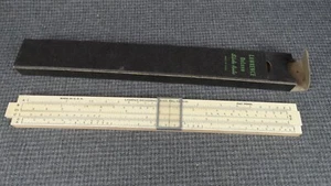 B15 Lawrence 10b DeLuxe Wood Slide Rule with Cardboard Box - Picture 1 of 8