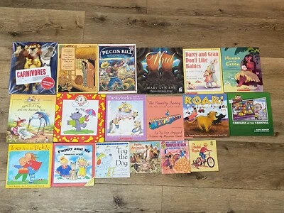 Lot of 18 Children Picture Books- Mude, Pecos Bill, ROAR, Moana and the Ocean, T - Image 1 of 4
