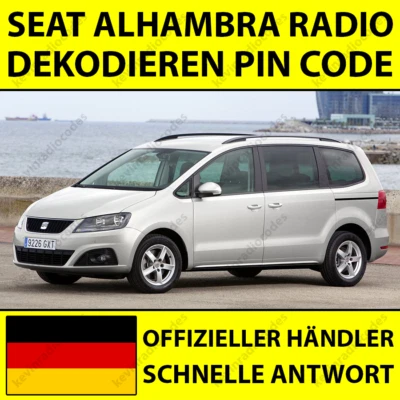 ✅SEAT ALHAMBRA RADIO DEKODIEREN PIN CODE RNS 315 RCD 200 NAVIGATION SYSTEM✅ - Bild 1 von 4