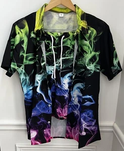 Arssm Tropical Men’s Button Shirt and Draw String Shorts 2 Pieces Set Size M - Picture 1 of 11