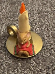 1985 Vintage Hallmark Merry Miniatures Mouse Candlestick Collectible Figurine - Picture 1 of 10