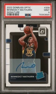 2022-23 DONRUSS OPTIK BENNEDICT MATHURIN BEWERTET ROOKIE AUTO PSA 9 NEUWERTIG - Bild 1 von 2