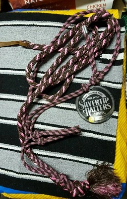 Halter Trailblazer Weaver Silvertip con plomo de 10' - marrón con mancha rosa - grande Foto 1 de 4
