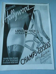 Pub Gaines Hollywood Bretelles sasn couture Print AD 193 - Imagen 1 de 1
