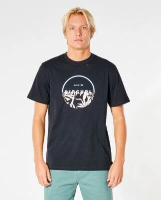 Camiseta de hombre Rip Curl ~ Fill Me Up negra - Imagen 1 de 2