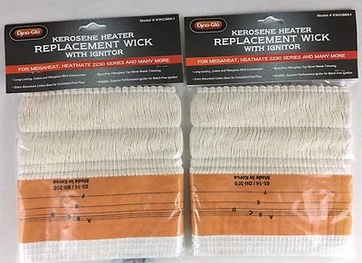 TWO Dyna Glo KW23MHI Kerosene Heater Replacement Wicks with Ignitors NEW - Image 1 of 4