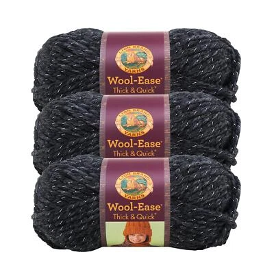 (3 Pack) Lion Brand 640-303K Wool-Ease Thick & Quick Bulky Yarn, Constellation - Image 1 of 4