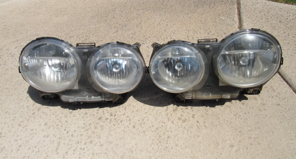 04-07 Faros halógenos Jaguar XJ8 XJR con lentes transparentes restauradas probados a diestros y diestros Foto 1 de 4