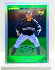 2007 Bowman Chrome Troy Tulowitzki Refractor SP RC Colorado Rockies