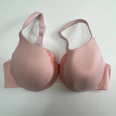 Sujetador Camiseta Cacique Ligeramente Forrado 40DD Rosa Satinado Acolchado Con Aros Convertible Foto 1 de 4