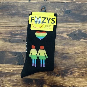 Calze donna Pride Foozys cuore arcobaleno stampa grafica taglia unica - Foto 1 di 2