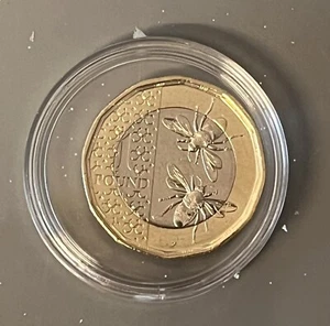 £1 COIN - ONE POUND COIN - KING CHARLES - 2 BEES - 2023 - FROM A SEALED BAG - Picture 1 of 2