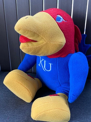 KU Jayhawk Plush Toy Northwest Sitting 10" University of Kansas Mascot Cover