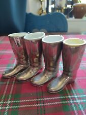 Grenadier silver plated Wellington boots spirit measures or shot glasses