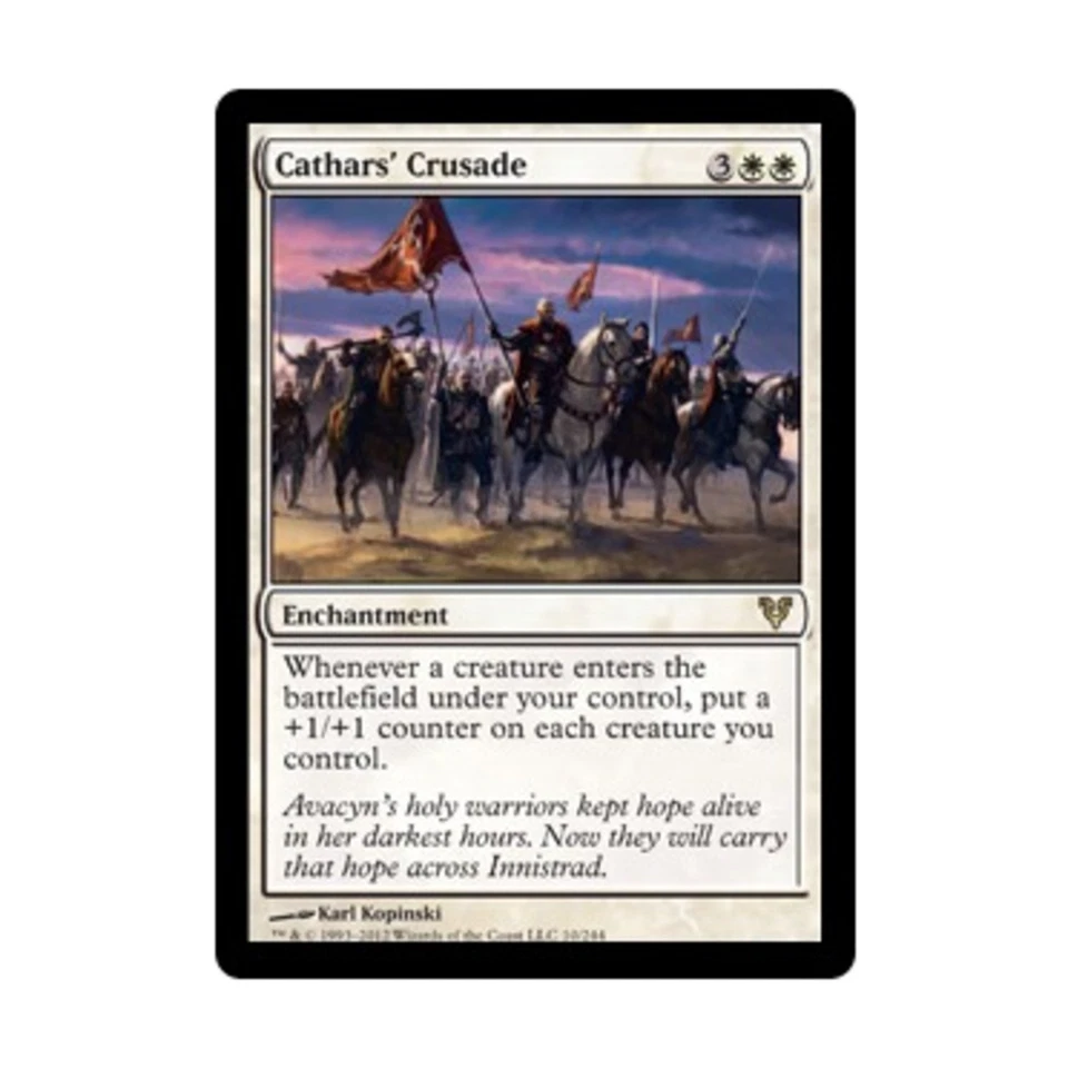 WOTC MtG Avacyn Restored Cathars' Crusade (R) (Foil) VG - Image 1 of 1