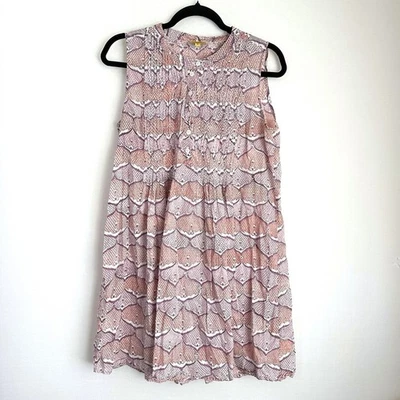 Roberta Roller Rabbit Dress Medium Floral Pink Purple Sleeveless Button Mini - Image 1 of 4