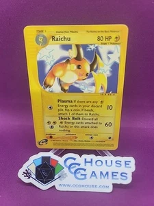 Pokemon Raichu 61/165 Misprint Yellow Ink Dark Double Print Expedition *CCGHouse - Picture 1 of 11