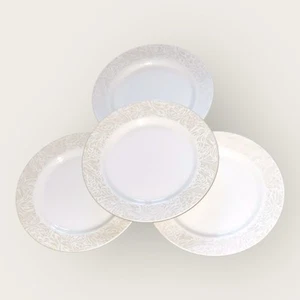 Denby Monsoon Lucille Gold 4x Salad / Side Plates 8.5” Discontinued Very Good - Picture 1 of 10