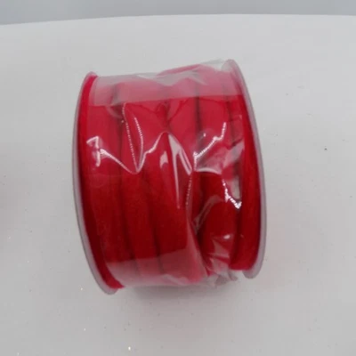 Celebrate it Red Rope Fuzzy Christmas Ribbon 5/8" x 30 ft Crafts Gifts New - Image 1 of 4