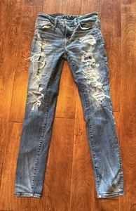 American Eagle Jeans Herren 30x34 Blau Slim Fit Distressed Next Level Airflex - Bild 1 von 4