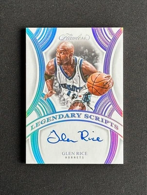 2024-25 Flawless Glen Rice Legendary Scripts Auto /25 Hornets #LSC-GRI - Image 1 of 2
