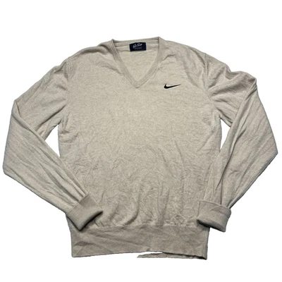 Peter Scott Pullover Herren 40 Beige V-Ausschnitt 100% Kaschmir Made in Scotland Nike - Bild 1 von 4
