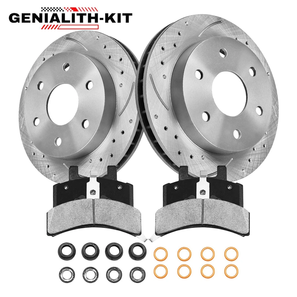For Chevy GMC K1500 K2500 Blazer Tahoe Yukon Escalade Front Rotors Brakes Pads - Изображение 1 из 4